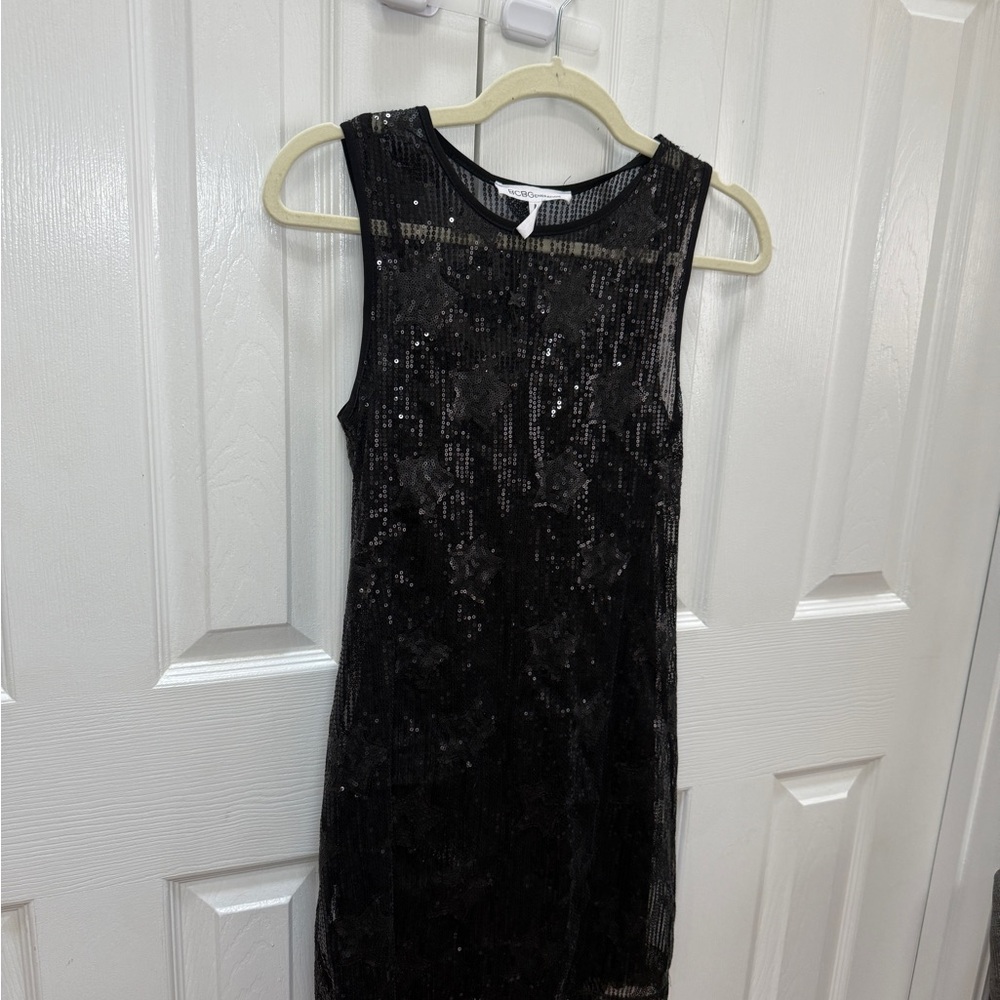 BCBGeneration Black Mini Dress Lentejuelas